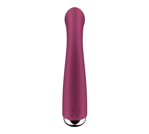 Вібратор з ротацією Satisfyer Spinning G-Spot 1 Red, плоский майданчик для стимуляції точки G