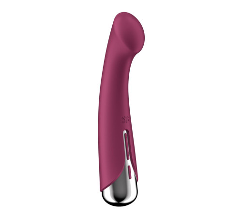 Вібратор з ротацією Satisfyer Spinning G-Spot 1 Red, плоский майданчик для стимуляції точки G