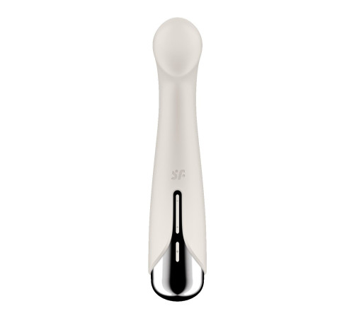 Вібратор з ротацією Satisfyer Spinning G-Spot 1 Beige, плоский майданчик для стимуляції точки G