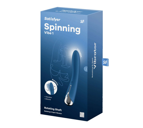 Вібратор точки G з обертанням Satisfyer Spinning Vibe 1 Blue, 2 мотори