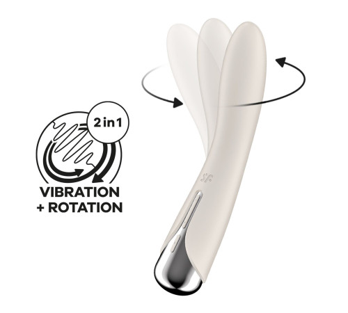 Вібратор точки G з обертанням Satisfyer Spinning Vibe 1 Beige, 2 мотори