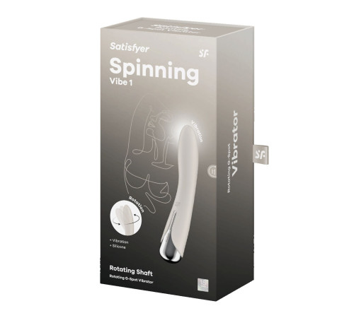 Вібратор точки G з обертанням Satisfyer Spinning Vibe 1 Beige, 2 мотори