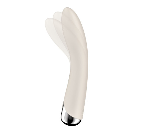 Вібратор точки G з обертанням Satisfyer Spinning Vibe 1 Beige, 2 мотори