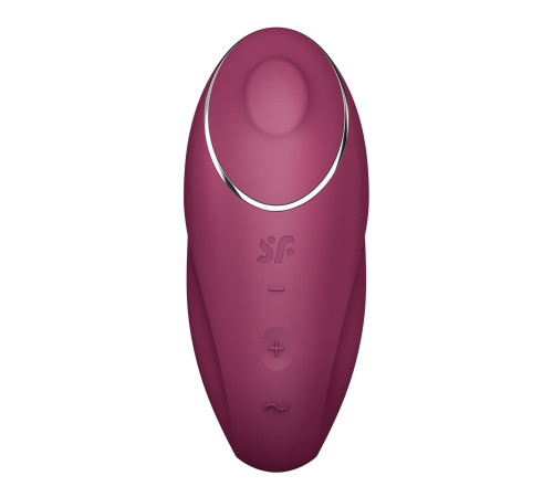 Вібростимулятор-пульсатор Satisfyer Tap & Climax 1 Red, ефект постукування пальцем, 2 мотори