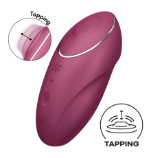 Вібростимулятор-пульсатор Satisfyer Tap & Climax 1 Red, ефект постукування пальцем, 2 мотори