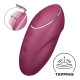 Вібростимулятор-пульсатор Satisfyer Tap & Climax 1 Red, ефект постукування пальцем, 2 мотори