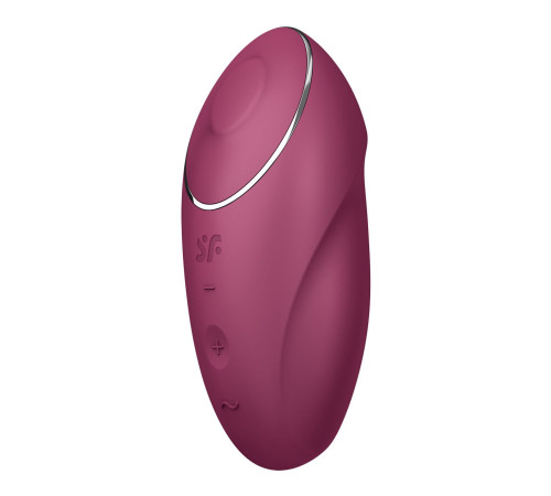 Вібростимулятор-пульсатор Satisfyer Tap & Climax 1 Red, ефект постукування пальцем, 2 мотори