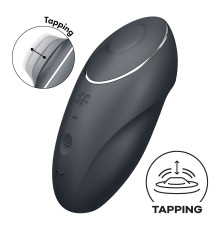 Вібростимулятор-пульсатор Satisfyer Tap & Climax 1 Grey, ефект постукування пальцем, 2 мотори