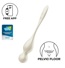 Вагінальні смарт-кульки з вібрацією Satisfyer Love Birds 1 Connect App White, 78 г