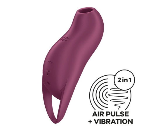 Вакуумний кліторальний стимулятор з вібрацією Satisfyer Pocket Pro 1 Purple