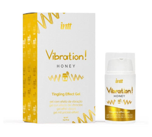 Рідкий вібратор Intt Vibration Honey (15 мл), густий гель, дуже смачний, діє до 30 хвилин