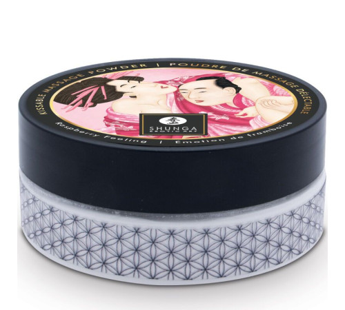 Смачна пудра для оральних пестощів Shunga Body Powder – Raspberry feeling (75 гр)