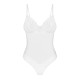 Боді Obsessive Alissium Teddy White, XS/S, ліф з м’якою чашкою, високі вирізи для ніг