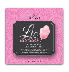 Пробник гелю для мінету Sensuva Lic-o-licious Cotton Candy (6 мл), оліїстий, без цукру