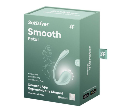 Смарт-віброяйце Satisfyer Smooth Petal Connect App Mint