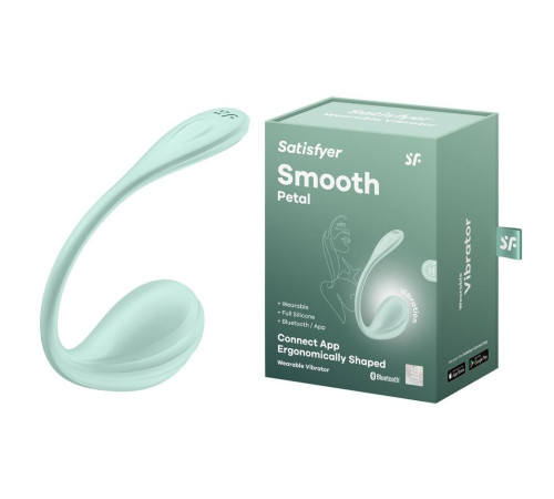 Смарт-віброяйце Satisfyer Smooth Petal Connect App Mint