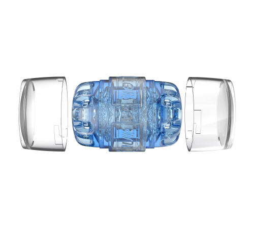 Мастурбатор Fleshlight Quickshot Turbo Blue Ice, компактний, чудово для пар і мінету