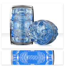 Мастурбатор Fleshlight Quickshot Turbo Blue Ice, компактний, чудово для пар і мінету