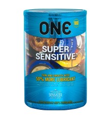 Набір презервативів ONE Super Sensitive 100 шт, мегапак тюб