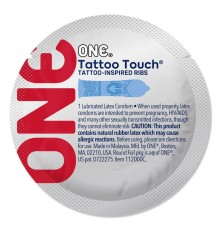 Презерватив ONE Tattoo Touch Blue 1 шт