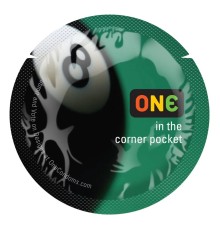 Презерватив ONE Color Sensations - ONE is the corner pocket (Black) 1 шт