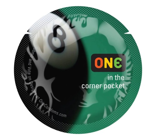 Презерватив ONE Color Sensations - ONE is the corner pocket (Black) 1 шт