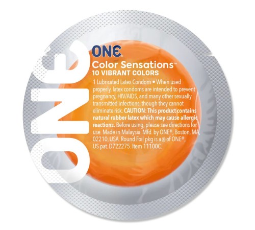 Презерватив ONE Color Sensations - ONE trip tot cloud nine (Orange) 1 шт