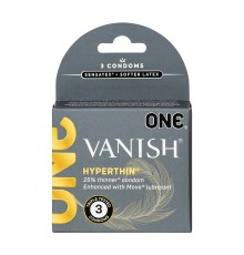 Презервативи ONE Vanish Hyperthin 3 шт, картонна коробка