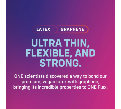 Презервативи ONE Flex Graphene Condom 3 шт, картонна коробка