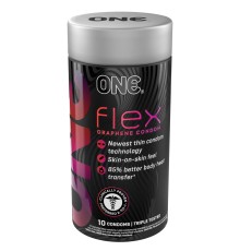 Презервативи ONE Flex Graphene Condom 10 шт, подарункова упаковка тюб