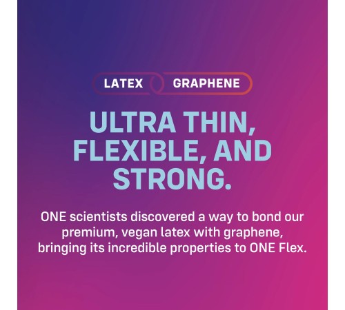 Презервативи ONE Flex Graphene Condom 10 шт, подарункова упаковка тюб