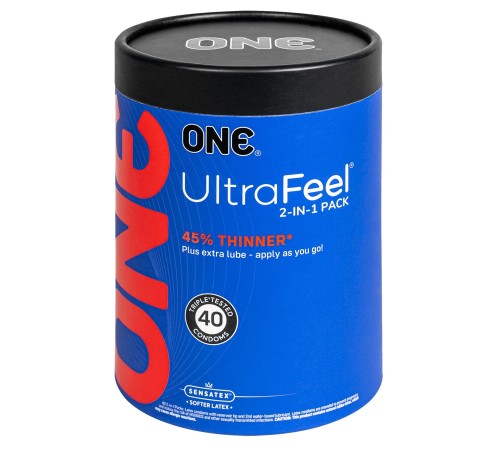 Презервативи ONE Ultra Feel 40 шт, подарункова упаковка тюб