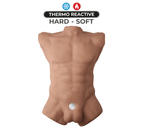 Торс з фалоімітатором на присосці SilexD Apollo L Male Torso Caramel