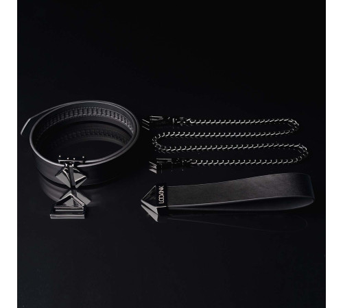 Повідець LOCKINK Tied Collar with Leash Set - Black