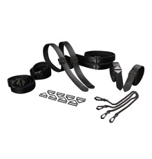 Набір із 8 ременів для зв'язування LOCKINK 8-Bondage-Straps Restraint Set - Black