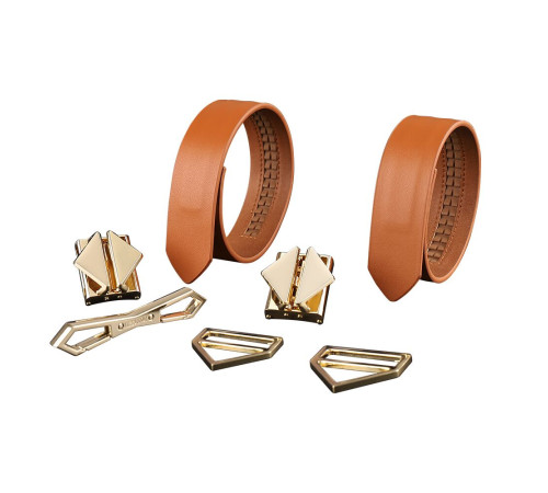 Наручники LOCKINK Wristcuffs/Anklecuffs Brown Set