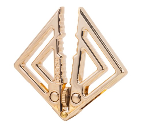 Затискачі для сосків з важкою підвіскою LOCKINK Adjustable Nipple Clamps with Heavy Pendant - Golden