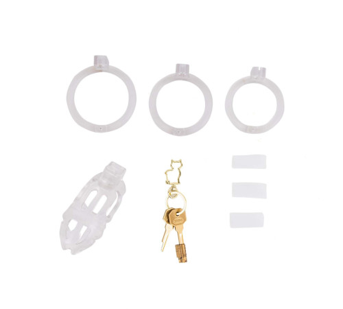 Клітка для пеніса LOCKINK SEVANDA Plastic Penis Chastity Cage - Transparent