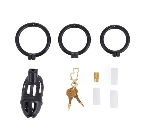 Клітка для пеніса LOCKINK SEVANDA Plastic Penis Chastity Cage - Black