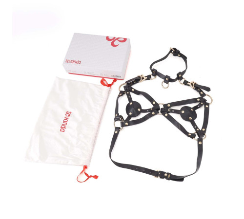 Портупея на груди LOCKINK SEVANDA Queen Chest Harness with Removable Bra