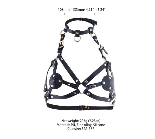 Портупея на груди LOCKINK SEVANDA Queen Chest Harness with Removable Bra