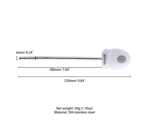 Уретральний зонд LOCKINK SEVANDA Vibrating & E-stim Metal Urethral Sounding - White