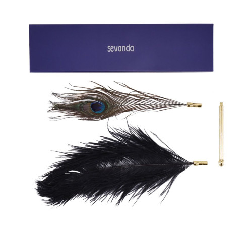 Лоскітка LOCKINK SEVANDA Natural Peacock Flirting Feather Tickler, перо павича