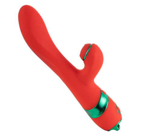 Вібратор-кролик з флогером LOCKINK SEVANDA Whip Vibrating Massage Wand - Red & Green