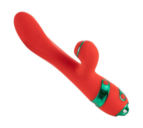 Вібратор-кролик з флогером LOCKINK SEVANDA Whip Vibrating Massage Wand - Red & Green