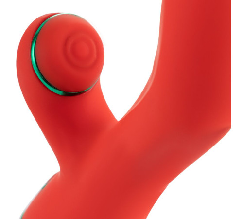 Вібратор-кролик з флогером LOCKINK SEVANDA Whip Vibrating Massage Wand - Red & Green