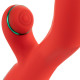 Вібратор-кролик з флогером LOCKINK SEVANDA Whip Vibrating Massage Wand - Red & Green