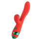 Вібратор-кролик з флогером LOCKINK SEVANDA Whip Vibrating Massage Wand - Red & Green