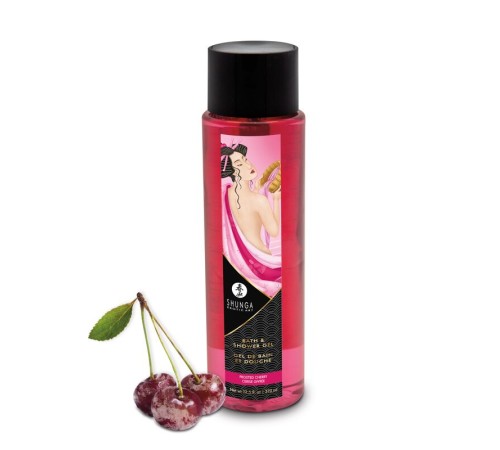 Гель для душу Shunga Shower Gel – Frosted Cherry (370 мл) з рослинними оліями та вітаміном Е