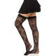 Панчохи Leg Avenue Wild rose net thigh highs One Size